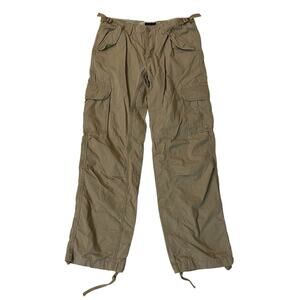 ZARA Cargo Pants Mens Size 34 Parachute Khaki Utility Gorpcore Hip Hop Grunge